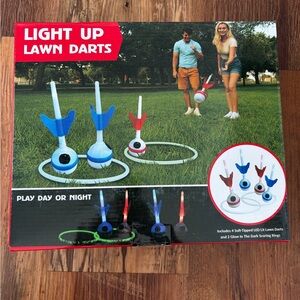 Light Up Lawn Darts LED Outdoor Game - Red & Blue
